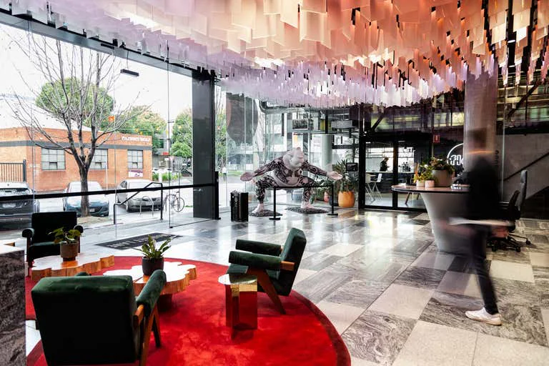 The studio in South Bank, Melbourne
